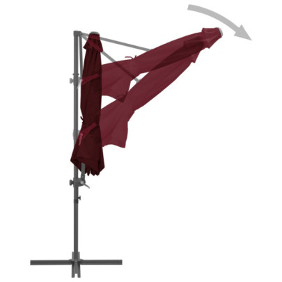 Umbrelă consolă roșu bordo 300 cm - Livrare gratuită