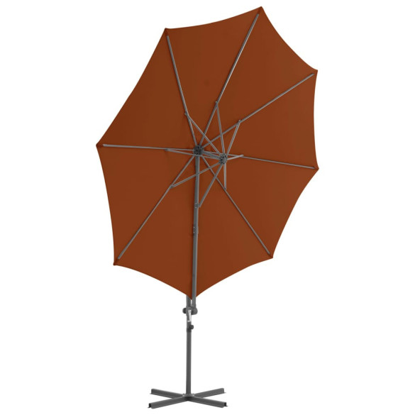 Umbrelă Consolă Grădină 300 cm - Oțel Cărămiziu