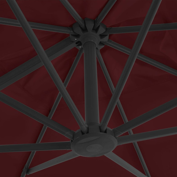 Umbrelă suspendată bordo 400x300 cm | Livrare gratuită Umbrelă suspendată bordo 400x300 cm | Livrare gratuită