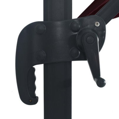 Umbrelă Grădină cu LED-uri Roșu Bordo 400x300cm