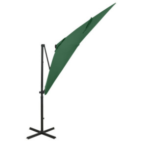 Umbrelă Grădină LED Solar - Verde 250 cm | Livrare Gratuită 2