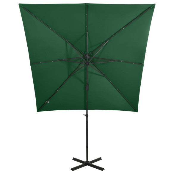 Umbrelă Grădină LED Solar - Verde 250 cm | Livrare Gratuită