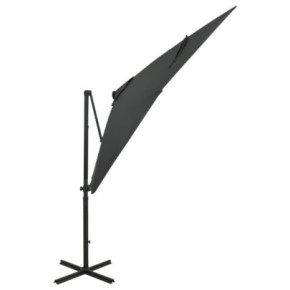 Umbrelă Consolă cu LED Antracit 250cm | Livrare Gratuită 2
