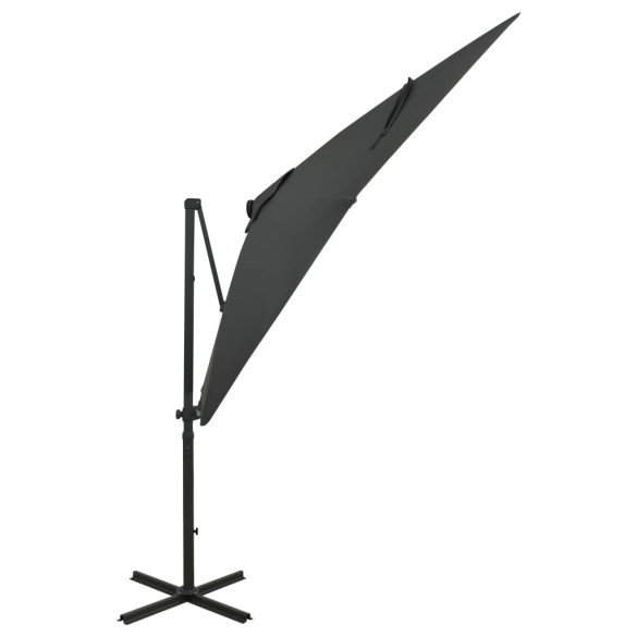 Umbrelă Consolă cu LED Antracit 250cm | Livrare Gratuită
