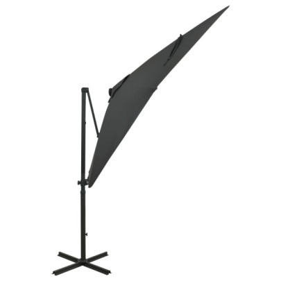 Umbrelă Consolă cu LED Antracit 250cm | Livrare Gratuită