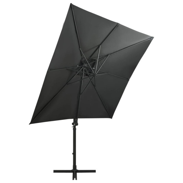 Umbrelă Consolă cu LED Antracit 250cm | Livrare Gratuită
