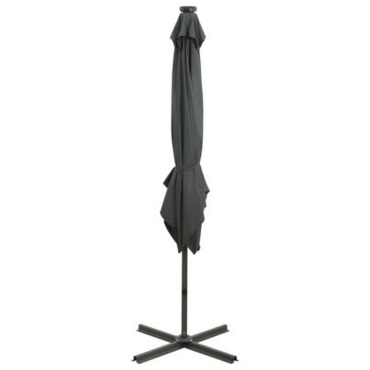 Umbrelă Consolă cu LED Antracit 250cm | Livrare Gratuită