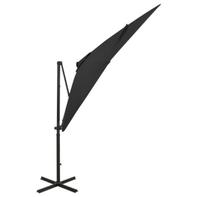 Umbrelă Consolă cu LED-uri Solar 250cm | Livrare Gratuită