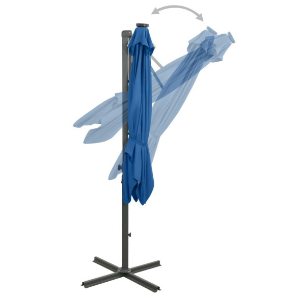 Umbrelă Console LED 250cm - Albastru Azur | Livrare Gratuită Umbrelă Console LED 250cm - Albastru Azur | Livrare Gratuită