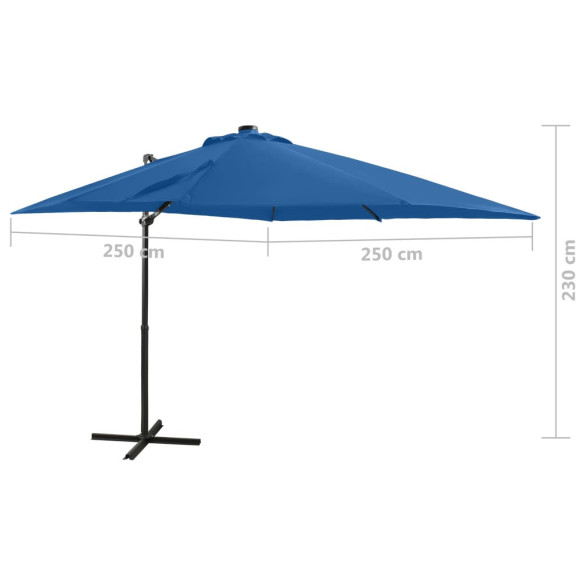 Umbrelă Console LED 250cm - Albastru Azur | Livrare Gratuită Umbrelă Console LED 250cm - Albastru Azur | Livrare Gratuită