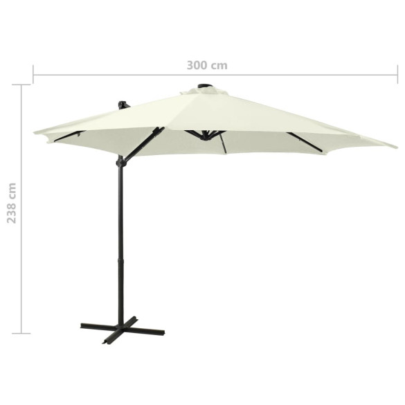 Umbrelă Consolă cu LED 300 cm - Livrare Gratuită