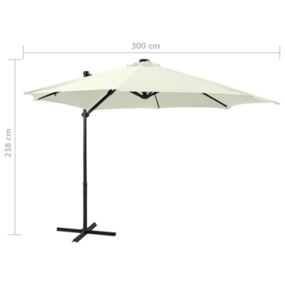 Umbrelă Consolă cu LED 300 cm - Livrare Gratuită