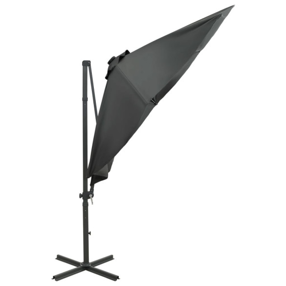 Umbrelă Consolă cu LED 300 cm Antracit | Livrare Gratuită