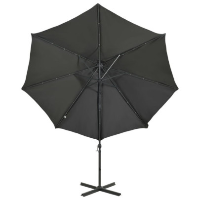 Umbrelă Consolă cu LED 300 cm Antracit | Livrare Gratuită
