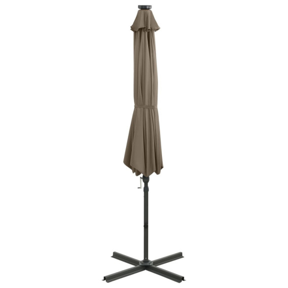 Umbrelă consolă LED taupe 300 cm | Livrare gratuită