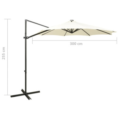 Umbrelă Console cu LED 300 cm - Livrare Gratuită