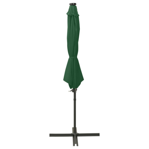 Umbrelă Grădină LED Consolă Verde 300 cm | Livrare Gratuită