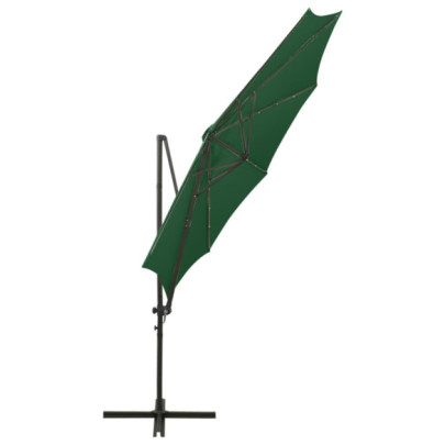 Umbrelă Grădină LED Consolă Verde 300 cm | Livrare Gratuită