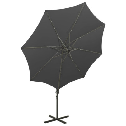 Umbrelă Consolă cu LED Antracit 300 cm | Livrare Gratuită