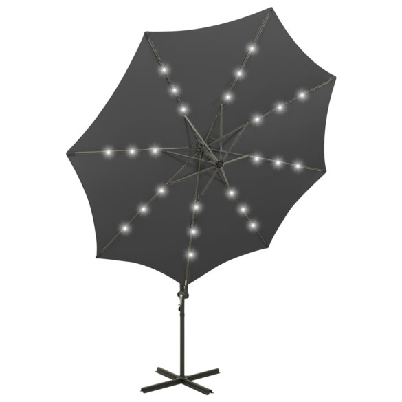 Umbrelă Consolă cu LED Antracit 300 cm | Livrare Gratuită