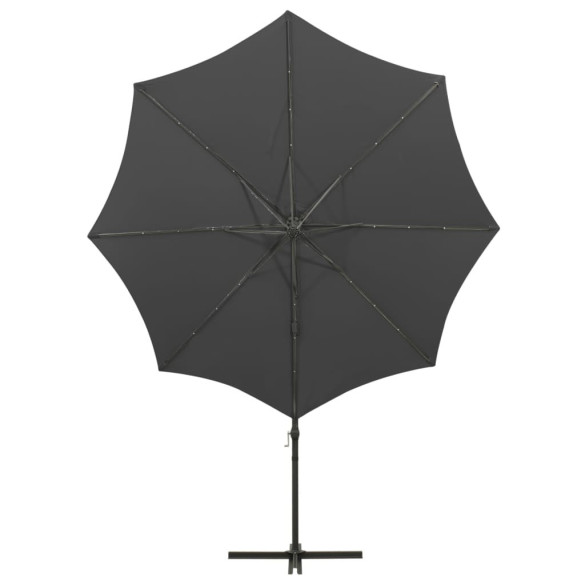 Umbrelă Consolă cu LED Antracit 300 cm | Livrare Gratuită