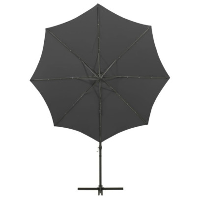 Umbrelă Consolă cu LED Antracit 300 cm | Livrare Gratuită