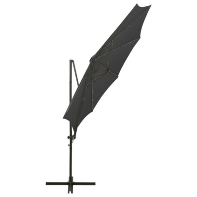 Umbrelă Consolă cu LED Antracit 300 cm | Livrare Gratuită