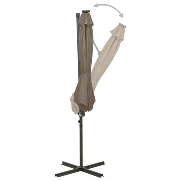 Umbrelă Grădină LED 300 cm cu Bază Încrucișată - Livrare Gratuită Umbrelă Grădină LED 300 cm cu Bază Încrucișată - Livrare Gratuită