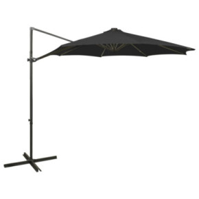 Umbrelă Consolă cu LED-uri - Negru 300 cm | Livrare Gratuită