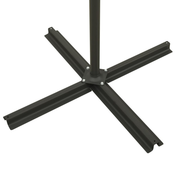 Umbrelă în consolă cu LED-uri - Albastru Azur, 300 cm Umbrelă în consolă cu LED-uri - Albastru Azur, 300 cm