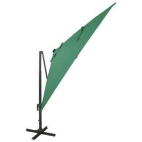 Umbrelă Consolă cu LED-uri Verde 300 cm - Livrare Gratuită 2