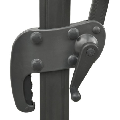 Umbrelă Grădină cu LED-uri și Consolă - Negru 300 cm