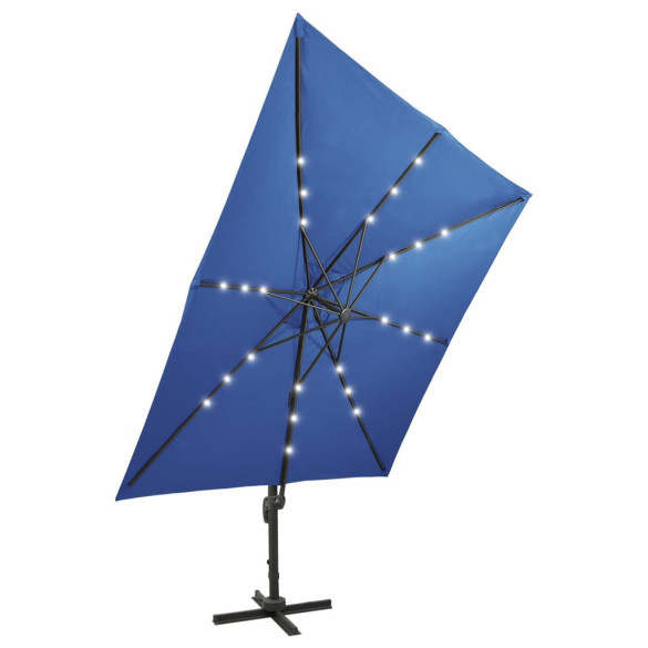 Umbrelă Terasă cu LED - Albastru Azur - 300 cm