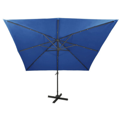 Umbrelă Terasă cu LED - Albastru Azur - 300 cm