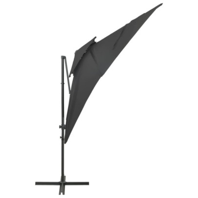 Umbrelă consolă cu înveliș dublu - Antracit 250x250 cm