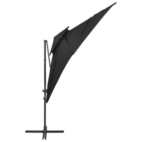 Umbrelă Console Grădină - Înveliș Dublu Negru 250x250 cm