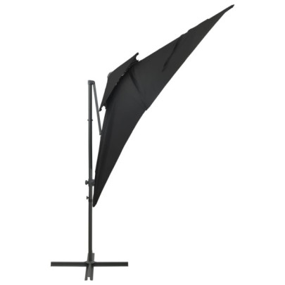 Umbrelă Console Grădină - Înveliș Dublu Negru 250x250 cm