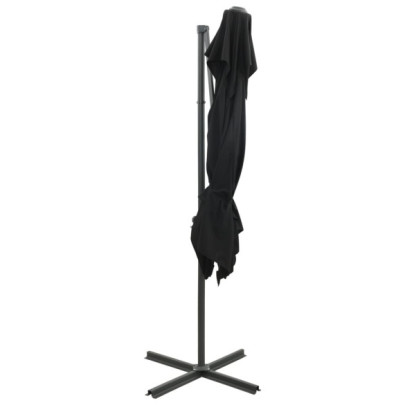 Umbrelă Console Grădină - Înveliș Dublu Negru 250x250 cm