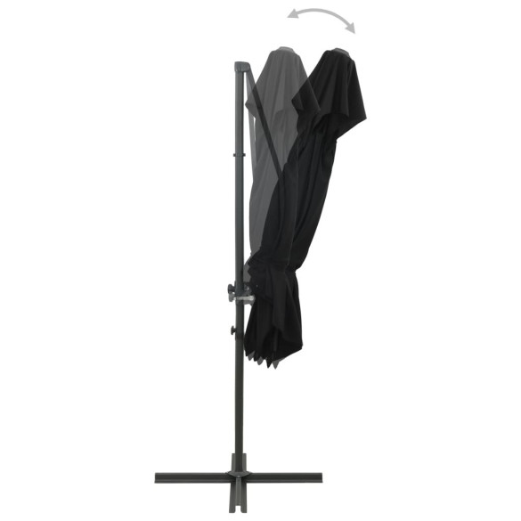 Umbrelă Console Grădină - Înveliș Dublu Negru 250x250 cm