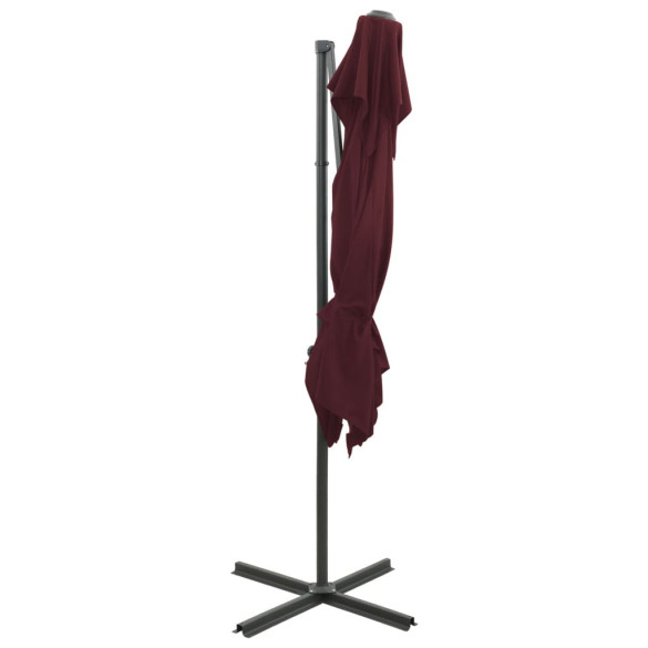 Umbrelă Consolă Dublă Înveliș - Roșu Bordo 250x250 cm