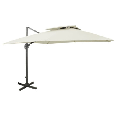Umbrelă Grădină Consolă 300x300 cm - Înveliș Dublu | Livrare Gratuită