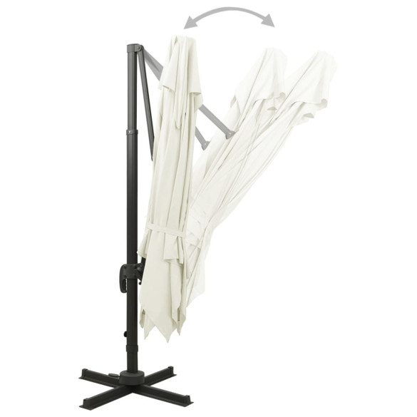 Umbrelă Grădină Consolă 300x300 cm - Înveliș Dublu | Livrare Gratuită