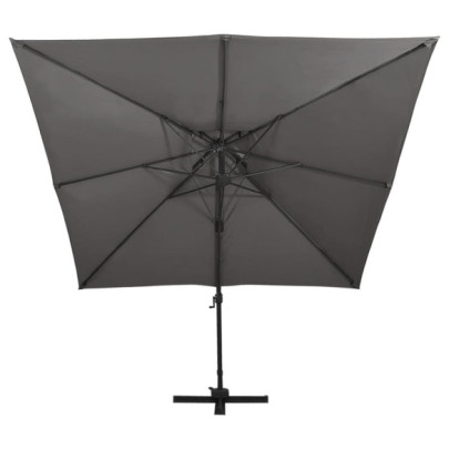 Umbrelă Console Grădină Antracit 300x300 cm - Livrare Gratuită