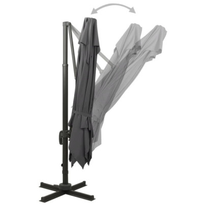 Umbrelă Console Grădină Antracit 300x300 cm - Livrare Gratuită
