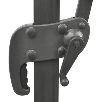 Umbrelă Grădină Consolă 400x300 cm - Înveliș Dublu, Gri Taupe