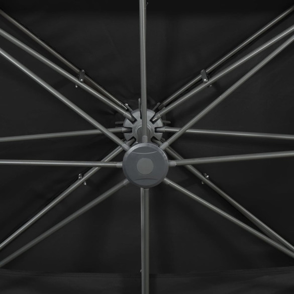 Umbrelă Grădină Consolă Dublu Înveliș - Negru 400x300 cm