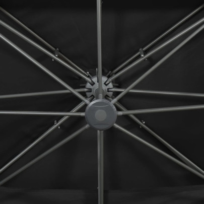 Umbrelă Grădină Consolă Dublu Înveliș - Negru 400x300 cm