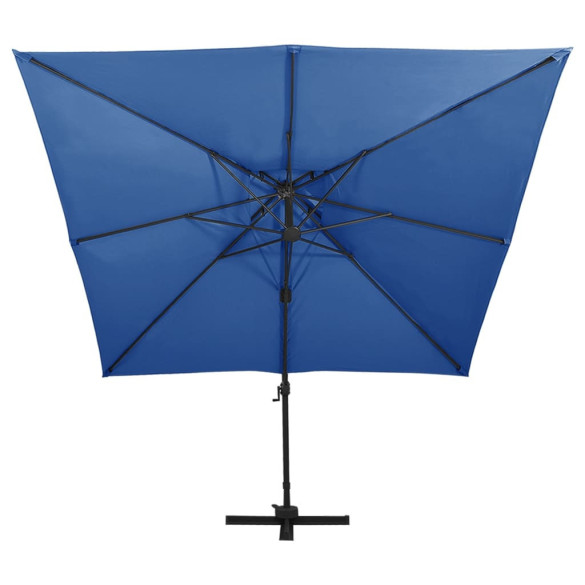 Umbrelă Grădină Consolă 300x300 cm - Albastru Azur | Livrare Gratuită