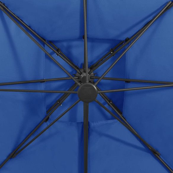 Umbrelă Grădină Consolă 300x300 cm - Albastru Azur | Livrare Gratuită