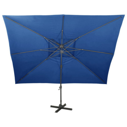 Umbrelă Grădină Consolă 400x300 cm - Albastru Azuriu